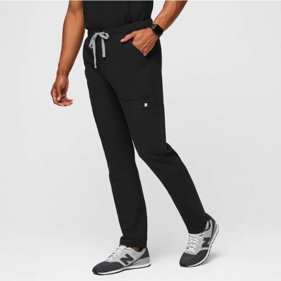 Figs Black Men's Cairo Cargo Scrub Pants Zip Fly size Medium - Picture 3 of 13